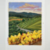 colorful autumn vineyard acrylic painting on canvas paper