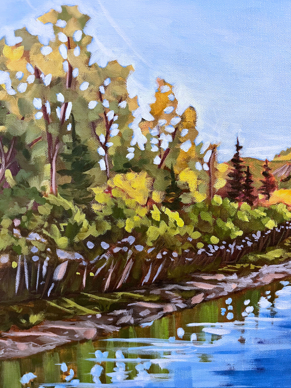 Fish Creek, 15" x 30" original on gallery depth canvas