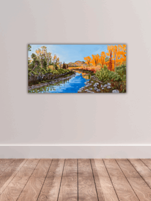 autumn scene of fish creek park bike trail