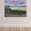 Acrylic Painting of Weaselhead, Glenmore Reservoir Calgary