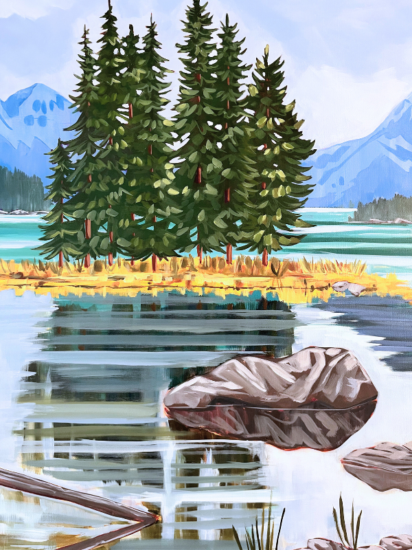 Still Standing - 36" x 36" original acrylic painting on gallery depth canvas