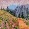 Fireweed 24" x 24" acrylic on gallery depth canvas