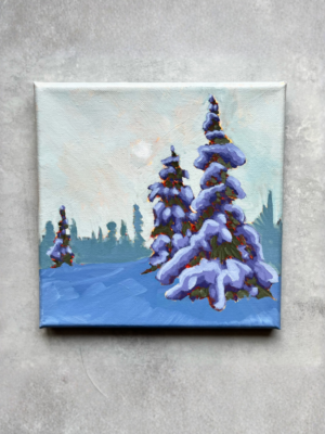 Forever in Blue Jeans 8" x 8" original painting