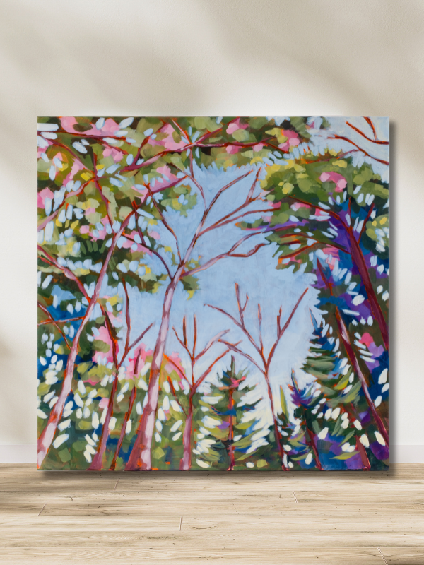 Hints of Spring 20" x 20" original acrylic on canvas