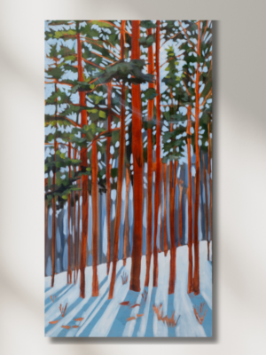 Shades of Stillness 15" x 30" original on gallery depth canvas