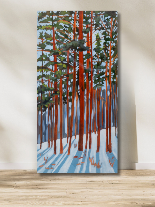 Shades of Stillness 15" x 30" original on gallery depth canvas
