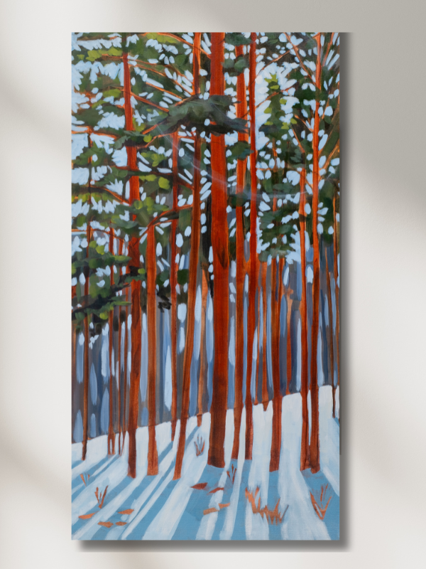 Shades of Stillness 15" x 30" original on gallery depth canvas